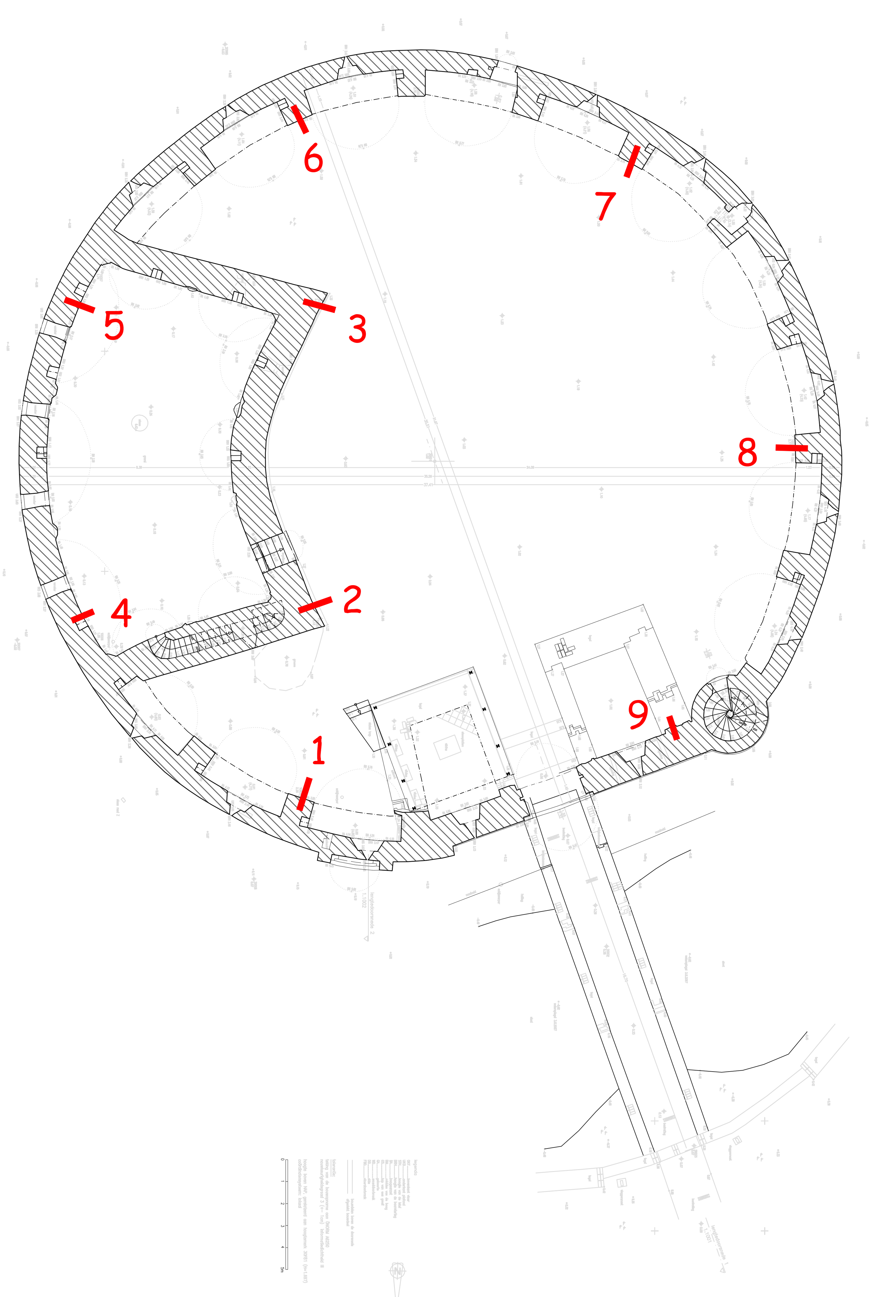 ruine van teylingen tekening